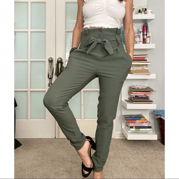 Made in Italy | Olive Green Dress Pants - Picture 1 of 11